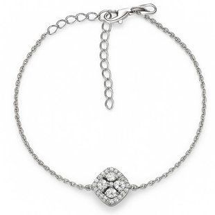 Браслет серебряный фантазия с фианитами Silver Style 16-20 р. (81171.20 sku:2300104057381) 81171.20 фото