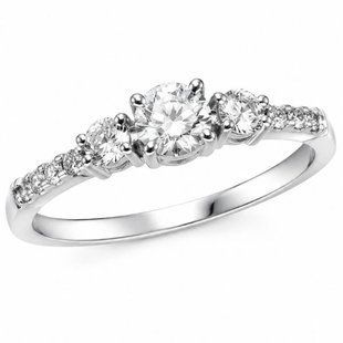 Каблучка срібна з фіанітами Silver Style 17 р. (10981.50 sku:2300104340162) 10981.50 фото