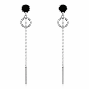 Серьги-протяжки серебряные с фианитами Silver Style (339621.10 sku:2300104200497) 339621.10 фото