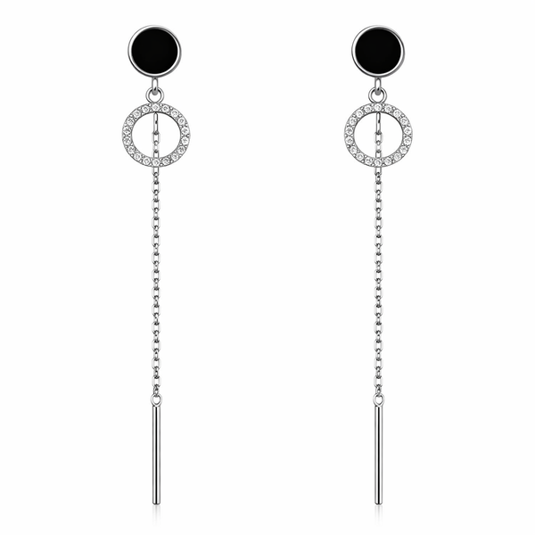 Серьги-протяжки серебряные с фианитами Silver Style (339621.10 sku:2300104200497) 339621.10 фото