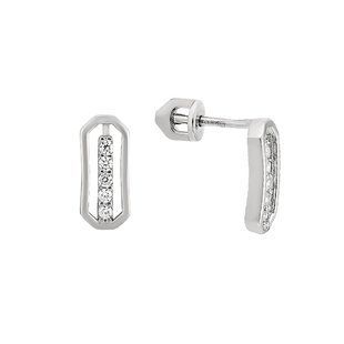 Серьги-пусеты (гвоздики) серебряные с россыпью Silver Style (30451.15 sku:2300102623557) 30451.15 фото