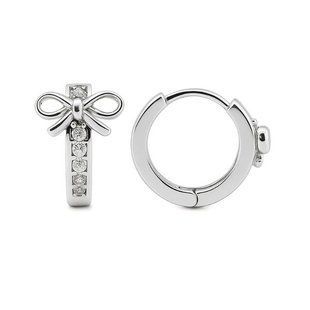 Серьги-кольца (конго) серебряные фантазия с россыпью Silver Style (24871.12 sku:2300104101794) 24871.12 фото