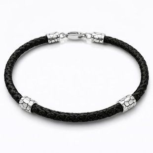 Браслет тканевый со вставками серебра Silver Style 21 р. (81360.222 sku:2300104122232) 81360.222 фото