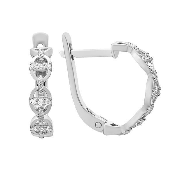 Серьги серебряные фантазия с россыпью Silver Style (20711.10 sku:2300103849161) 20711.10 фото