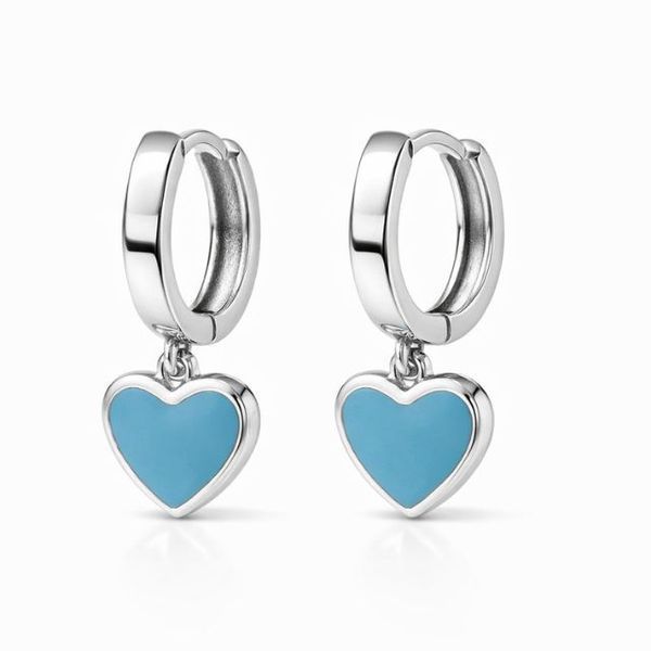 Серьги-кольца (конго) серебряные Сердце с эмалью Silver Style (211638.00 sku:2300103799756) 211638.00 фото