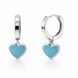 Серьги-кольца (конго) серебряные Сердце с эмалью Silver Style (211638.00 sku:2300103799756) 211638.00 фото 2