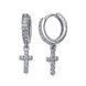 Сережки-кільця (конго) срібні фантазія з розсипом Silver Style (24151.12 sku:2300103696888) 24151.12 фото 1