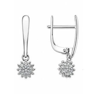Серьги серебряные Фантазия с фианитами Silver Style (23431.10 sku:2300103611645) 23431.10 фото