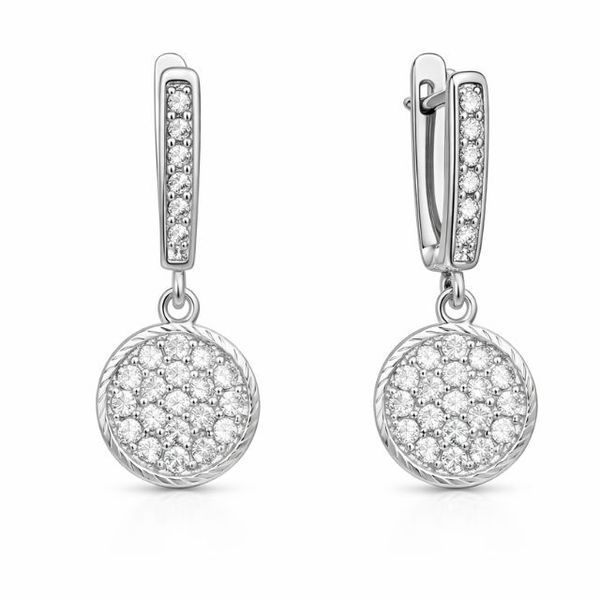 Сережки срібні Фантазія з фіанітами Silver Style (21561.12 sku:2300103302345) 21561.12 фото