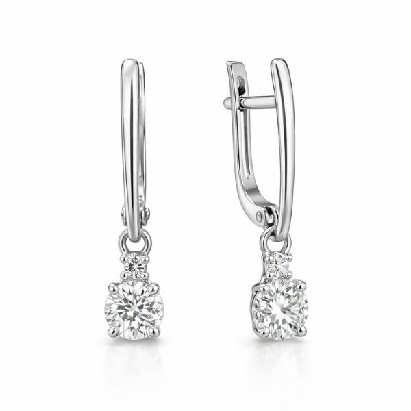 Серьги серебряные Фантазия с фианитами Silver Style (21441.50 sku:2300103184941) 21441.50 фото