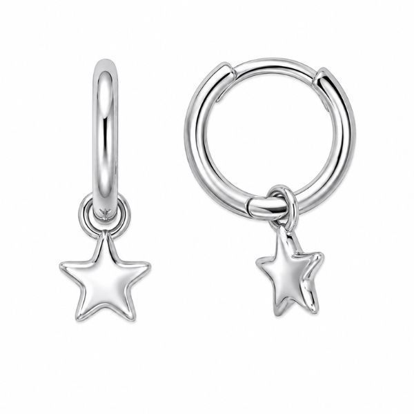 Сережки-кільця (конго) срібні без каменів Silver Style (25520.00 sku:2300104117658) 25520.00 фото