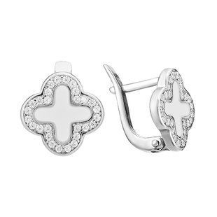 Серьги серебряные фантазия с эмалью и фианитами Silver Style (217020.10 sku:2300103568703) 217020.10 фото