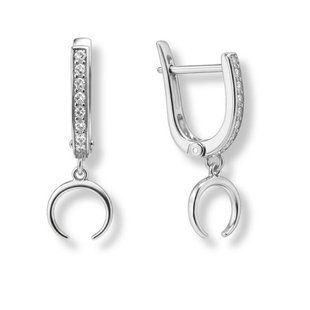 Серьги серебряные Лунница с фианитами Silver Style (22171.12 sku:2300104050412) 22171.12 фото