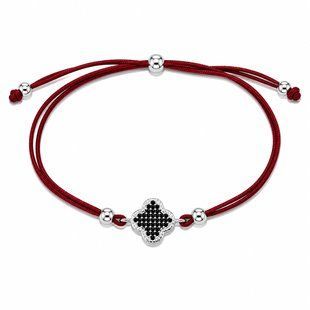 Браслет на нити шамбола Клевер Silver Style 15-20 р. (80352.46.10 sku:2300104305864) 80352.46.10 фото