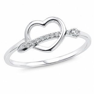 Кольцо серебряное фантазия с фианитами Silver Style 17.5 р. (11551.10 sku:2300103858415) 11551.10 фото