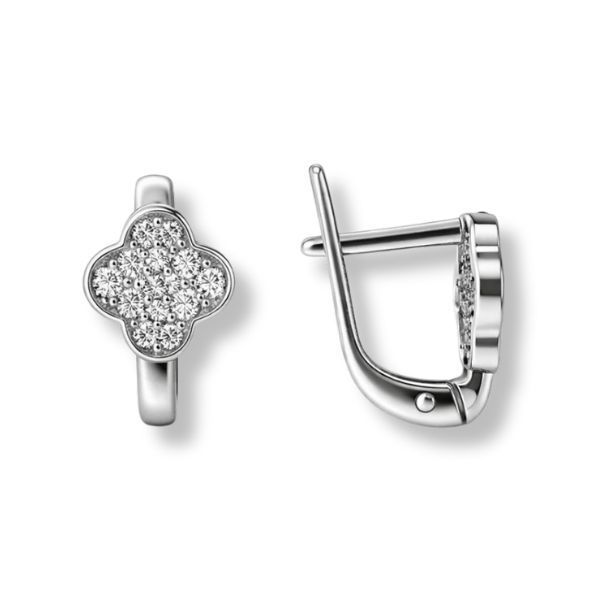 Серьги серебряные Фантазия с фианитами Silver Style (21671.10 sku:2300103215522) 21671.10 фото