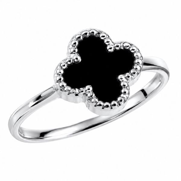 Каблучка срібна Конюшина з емаллю Silver Style 17 р. (111521.10 sku:2300103428007) 111521.10 фото