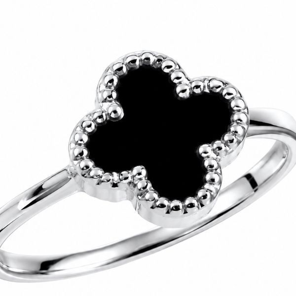 Каблучка срібна Конюшина з емаллю Silver Style 17 р. (111521.10 sku:2300103428007) 111521.10 фото