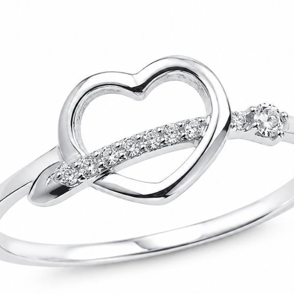 Каблучка срібна фантазія з фіанітами Silver Style 17.5 р. (11551.10 sku:2300103858415) 11551.10 фото