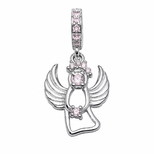 Шарм намистина срібна Янгол з фіанітами Silver Style (501012.15 sku:2300103340194) 501012.15 фото