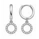 Серьги-кольца (конго) серебряные фантазия с россыпью Silver Style (25261.10 sku:2300104183356) 25261.10 фото 2