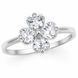 Каблучка срібна фантазія з фіанітами Silver Style 17.5 р. (11911.55 sku:2300104187071) 11911.55 фото 1