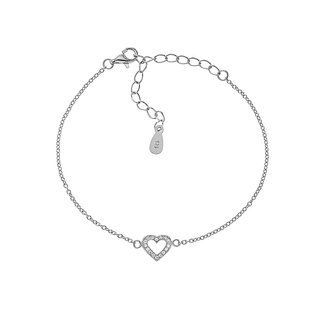 Браслет серебряный Сердце с фианитами Silver Style 15 р. (550074б sku:4200011061694) 550074б фото