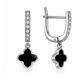 Сережки срібні Конюшина з емаллю і фіанітами Silver Style (255621.00 sku:2300104413316) 255621.00 фото 2