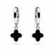 Серьги-кольца (конго) серебряные Клевер с эмалью Silver Style (235121.00 sku:2300103519521) 235121.00 фото 1