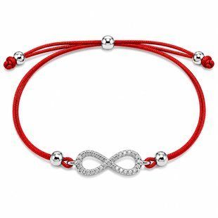 Браслет на нити шамбола Бесконечность с фианитами Silver Style 15-20 р. (80381.120 sku:2300104269340) 80381.120 фото