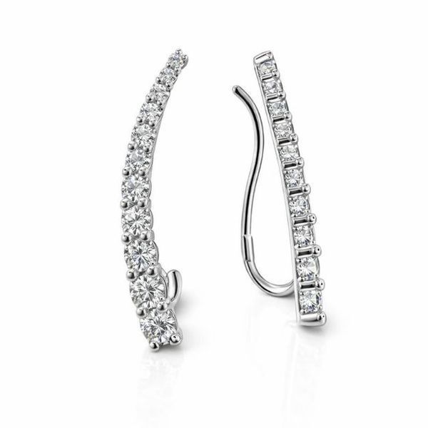 Сережки-кафи срібні фантазія з фіанітами Silver Style (23901.30 sku:2300103759439) 23901.30 фото