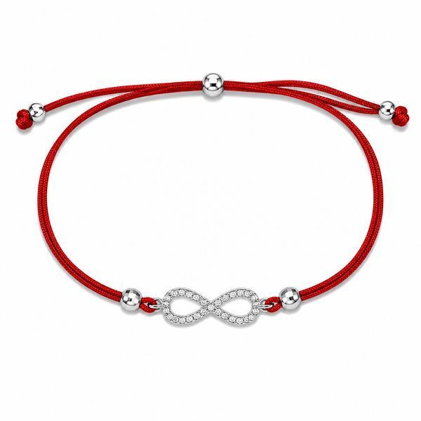 Браслет на нити шамбола Бесконечность с фианитами Silver Style 15-20 р. (80381.120 sku:2300104269340) 80381.120 фото