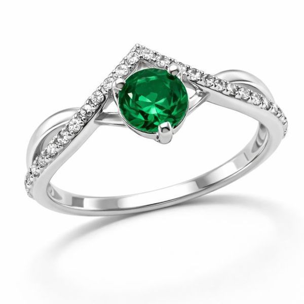 Кольцо серебряное фантазия с фианитами Silver Style 17.5 р. (10404.50 sku:2300103175710) 10404.50 фото