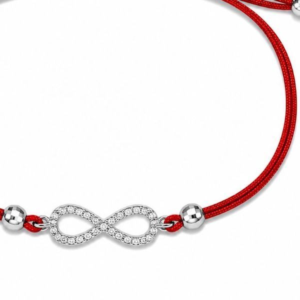 Браслет на нити шамбола Бесконечность с фианитами Silver Style 15-20 р. (80381.120 sku:2300104269340) 80381.120 фото