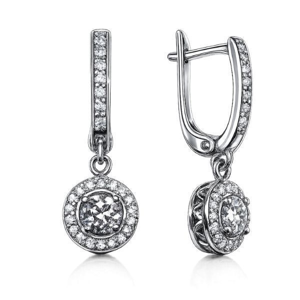 Серьги серебряные Фантазия с фианитами Silver Style (25811.40 sku:2300104297657) 25811.40 фото