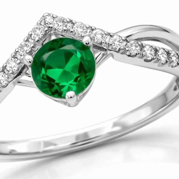 Кольцо серебряное фантазия с фианитами Silver Style 17.5 р. (10404.50 sku:2300103175710) 10404.50 фото