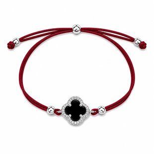Браслет на нити шамбола Клемер с ониксом Silver Style 15-20 р. (803916.46.80 sku:2300104288600) 803916.46.80 фото