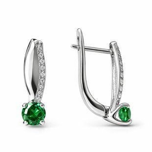 Серьги серебряные Фантазия с фианитами Silver Style (20264.40 sku:2300103962099) 20264.40 фото