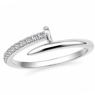 Кольцо серебряное Гвоздь с фианитами Silver Style 19 р. (10641.12 sku:2300104309060) 10641.12 фото