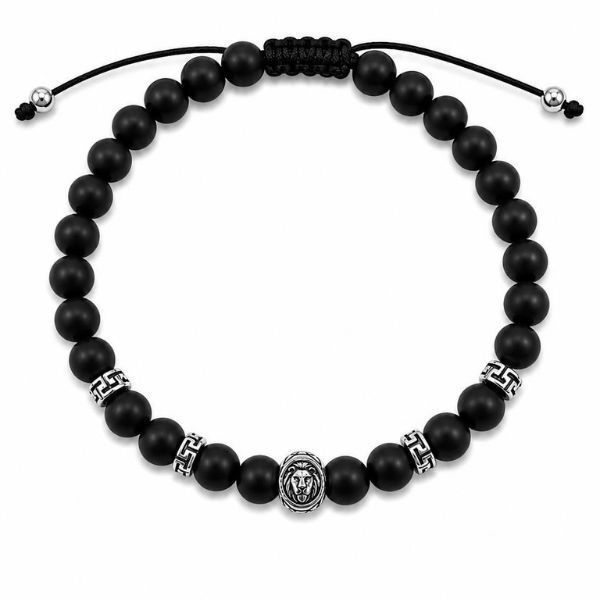 Браслет на нити шамбола мужской с ониксом Silver Style 20-22 р. (824626.60 sku:2300104124557) 824626.60 фото