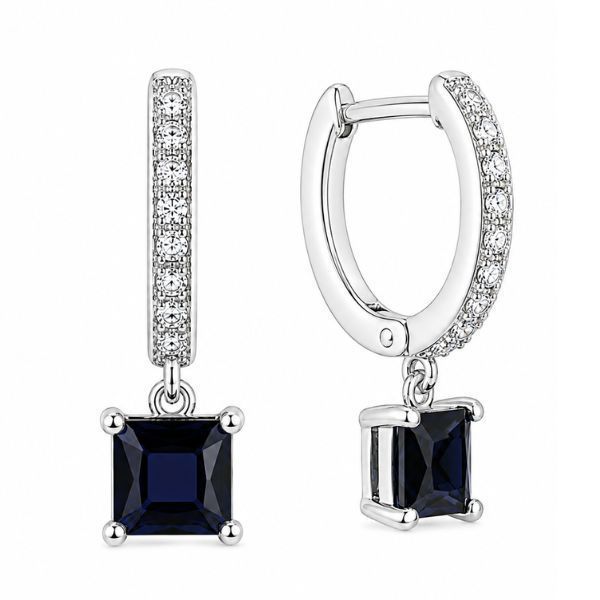 Серьги-кольца (конго) серебряные с фианитами Silver Style (247242.66 sku:2300104413392) 247242.66 фото