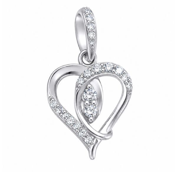 Підвіска срібна Серце з фіанітом Silver Style (40781.20 sku:2300103336067) 40781.20 фото