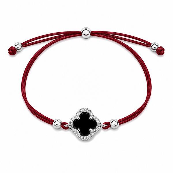 Браслет на нити шамбола Клемер с ониксом Silver Style 15-20 р. (803916.46.80 sku:2300104288600) 803916.46.80 фото