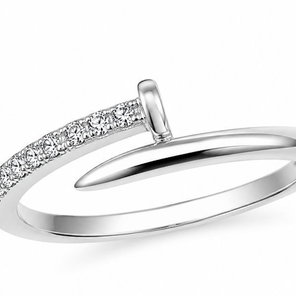 Каблучка срібна Цвях з фіанітами Silver Style 19 р. (10641.12 sku:2300104309060) 10641.12 фото