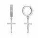 Серьги-кольца (конго) серебряные Крест с фианитами Silver Style (23991.12 sku:2300103696130) 23991.12 фото 2