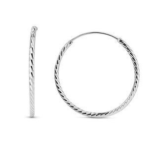 Серьги-кольца (конго) серебряные без камней Silver Style (521186 sku:4200012121519) 521186 фото
