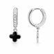 Серьги-кольца (конго) серебряные Клевер с эмалью Silver Style (246521.12 sku:2300103799183) 246521.12 фото 1