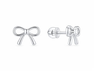 Серьги-пусеты (гвоздики) серебряные фантазия без камней Silver Style (34010.00 sku:2300104318611) 34010.00 фото
