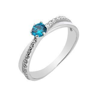 Кольцо серебряное с фианитами Silver Style 19 р. (10596.40 sku:2300102988397) 10596.40 фото
