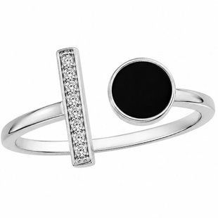 Каблучка срібна фантазія з фіанітами Silver Style 17.5 р. (113221.12 sku:2300104344290) 113221.12 фото